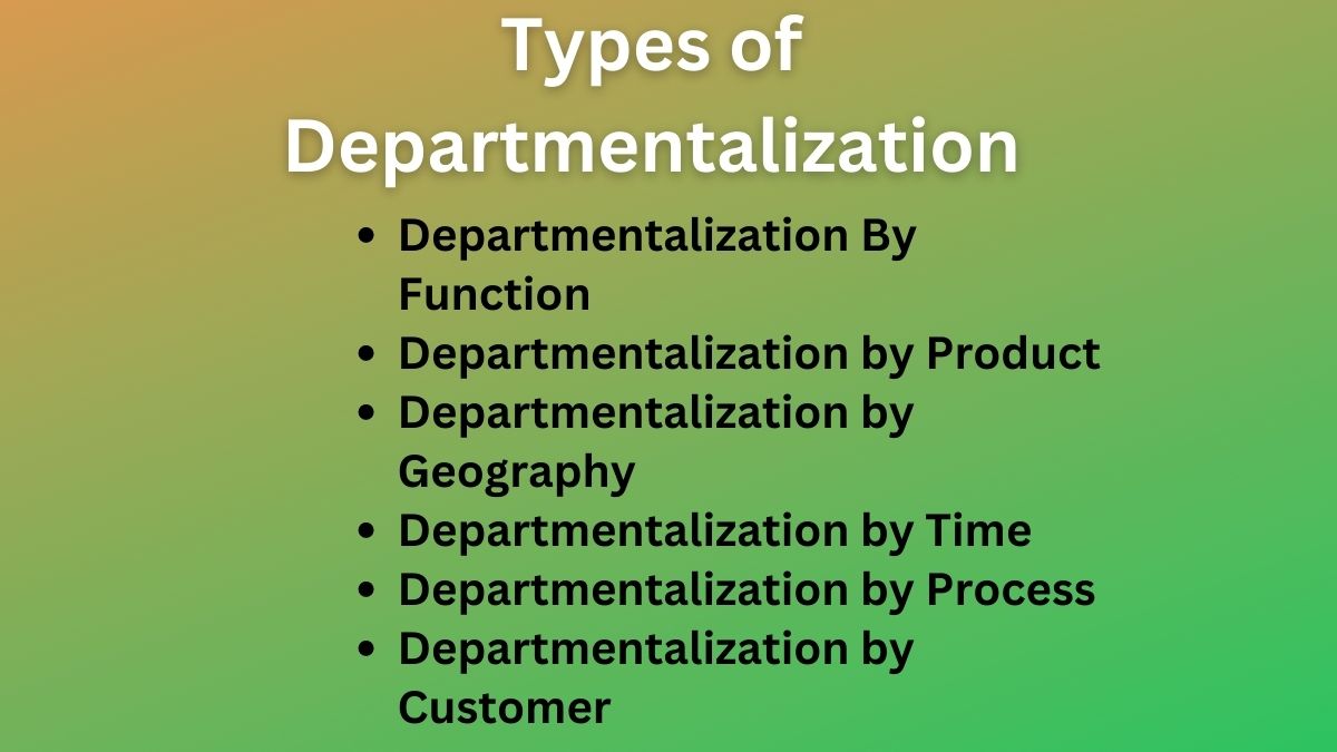 departmentalization definition