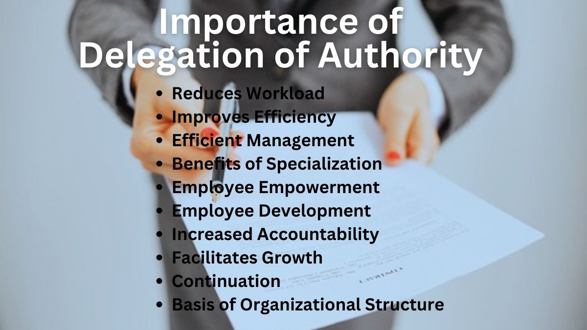 importance of delegation of authority in an organisation