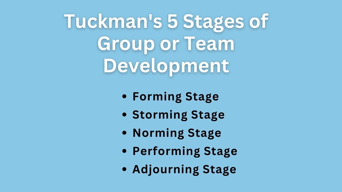 Tuckman's 5 Stages of Group Development - BokasTutor
